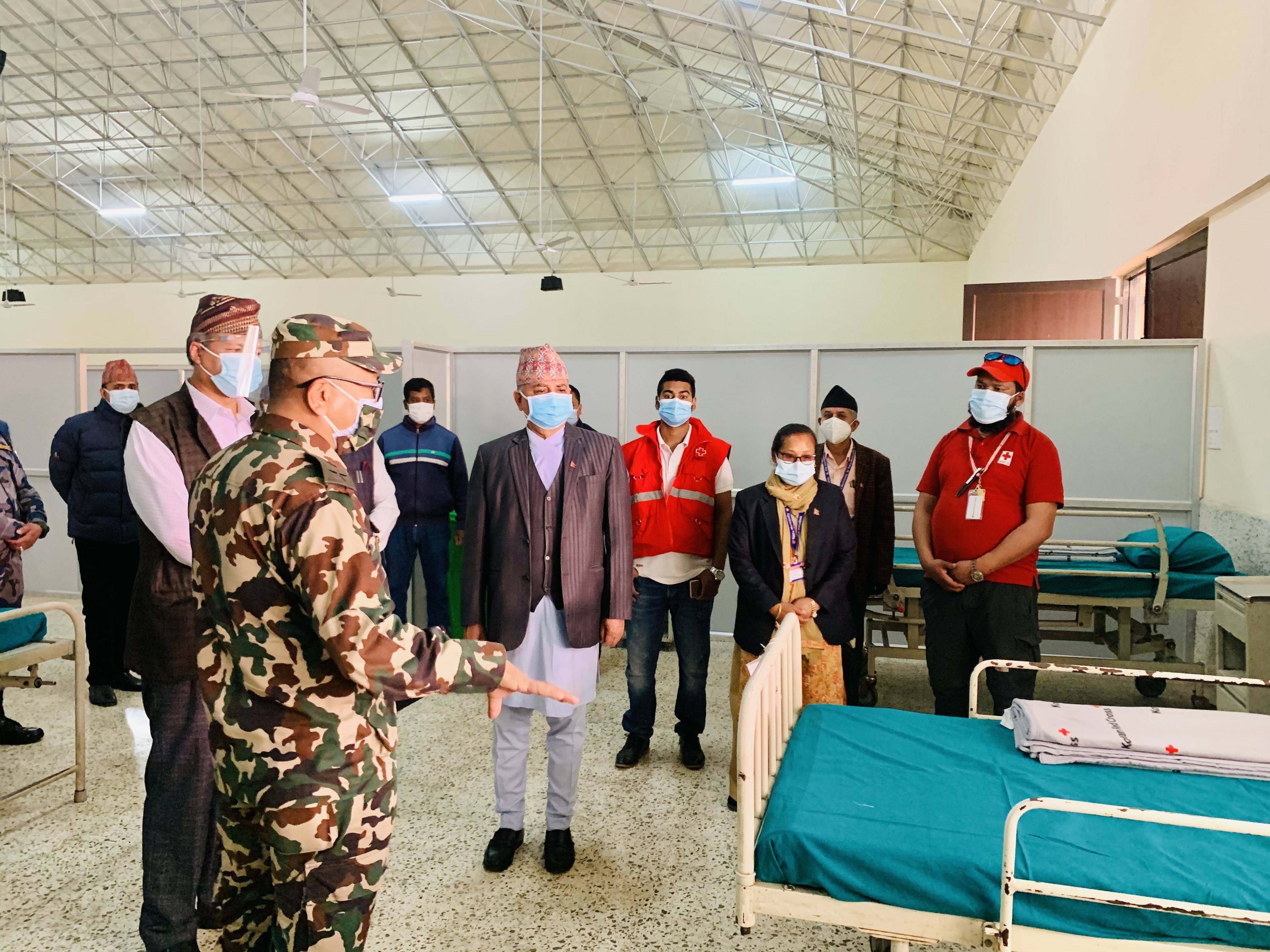 नेपाली सेनाद्वारा बसुन्धारामा ८८ शैय्याको अक्सिजन थेरापी सुविधासहित आइसोलेशन केन्द्र सञ्चालनमा
