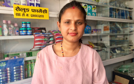 गठ्ठाघर दुर्घटनामा घाइते प्रमिला पोखरेल। तस्बिर: चेतना गुरागाईं/सेतोपाटी