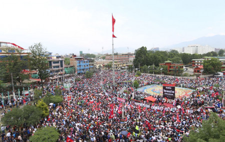 गुठी विधेयक खारेजी माग गर्दै काठमाडौंमा उर्लियो जनसागर।निशा भण्डारी/सेतोपाटी