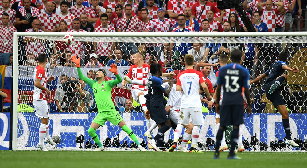फाइलन खेलमा क्रोएसियाका मारियो मान्जुकिचले गरेको आत्मघाती गोल । तस्बिरः फिफा