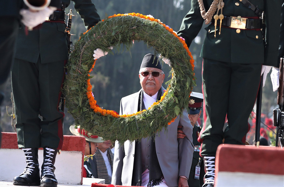 प्रधानमन्त्री केपी शर्मा ओली।  सेतोपाटी फाइल।