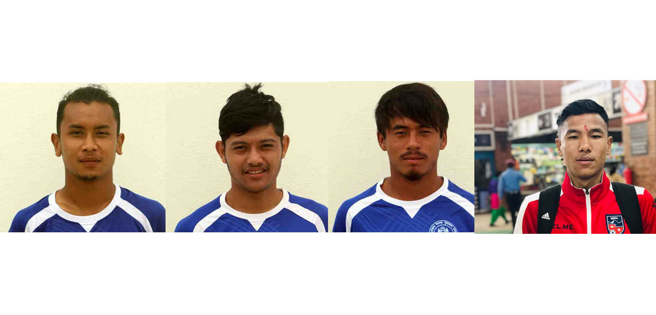 बायाँबाट क्रमश  : अञ्जन विष्ट, विमल घर्तीमगर. दिनेश  राजवंशी र सन्तोष तामाङ ।