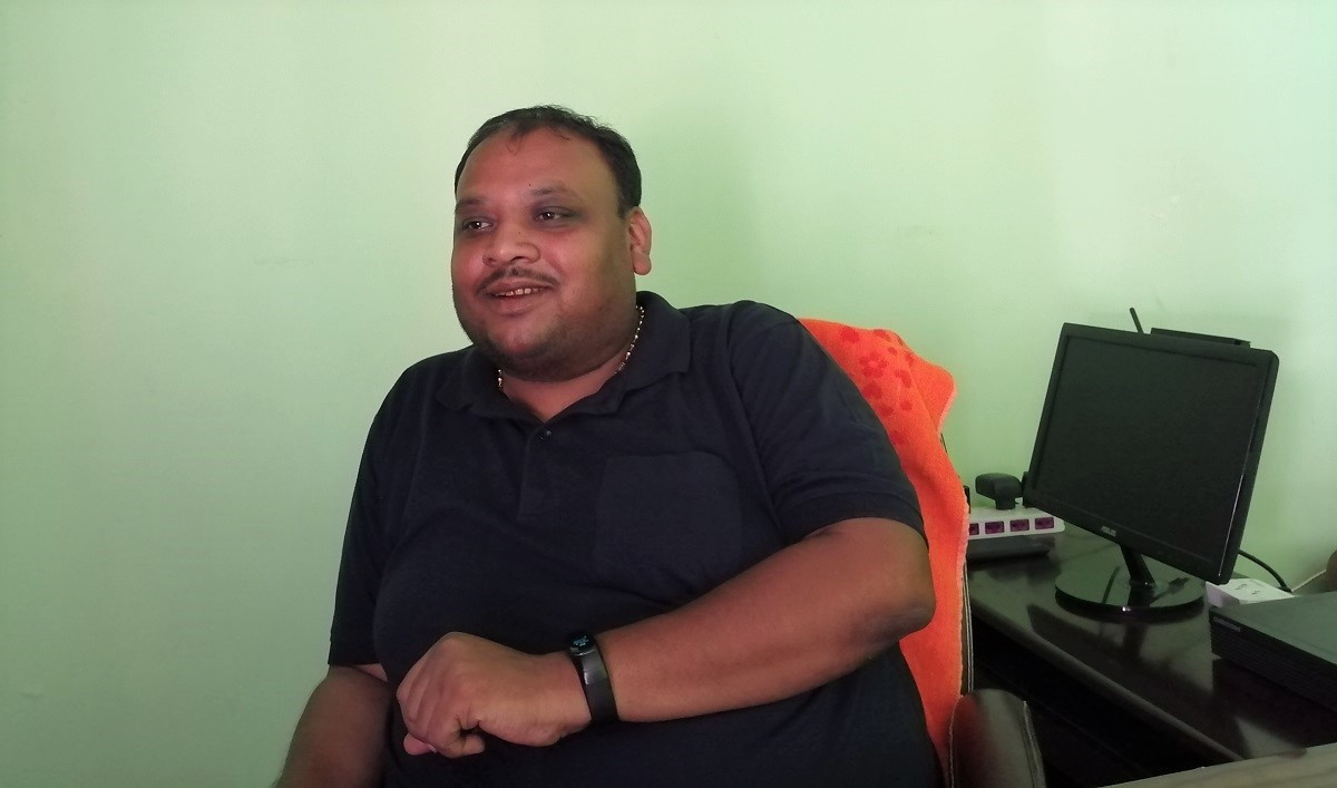 हनुमाननगर कंकालिनी नगरपालिका मेयर शैलेश साह। तस्बिरः सेतोपाटी