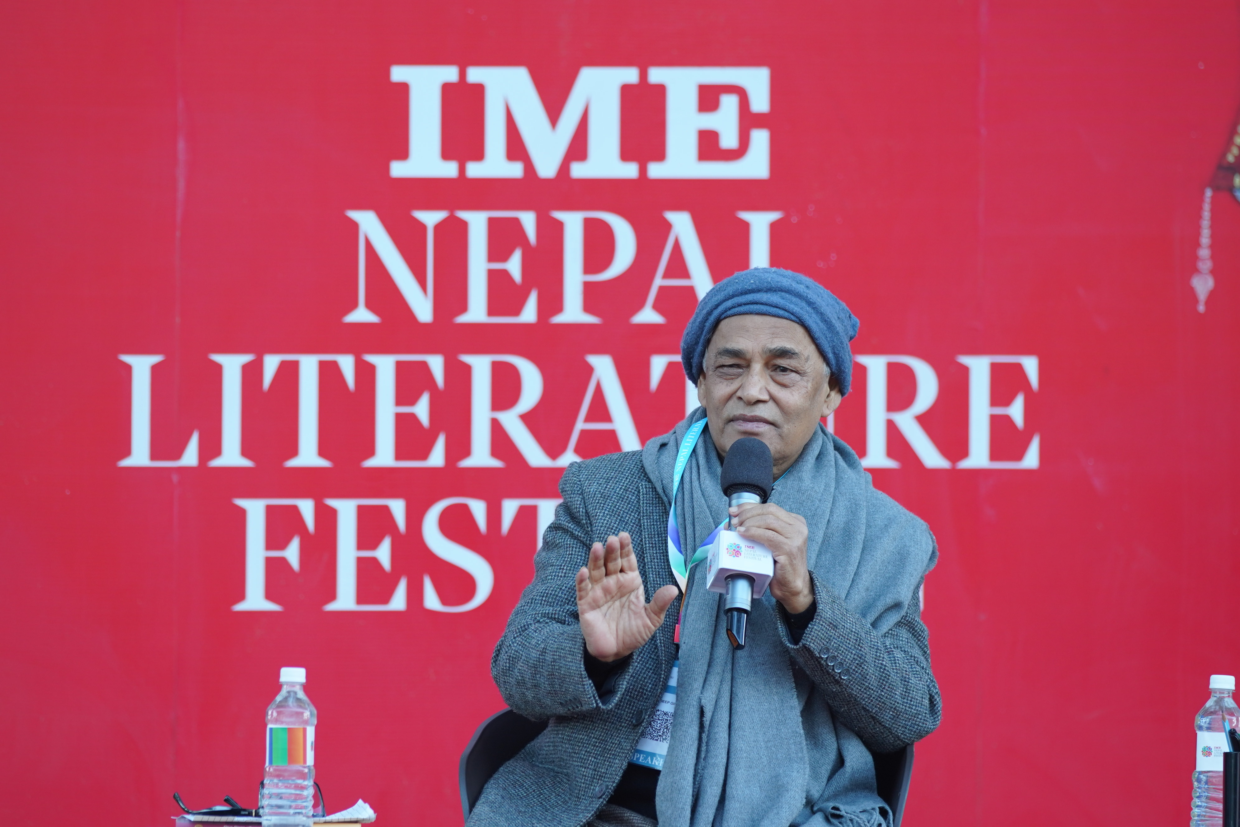 पोखरामा आयोजित नेपाल साहित्य महोत्सवको अन्तिम दिन सोमबार प्रदीप गिरि।