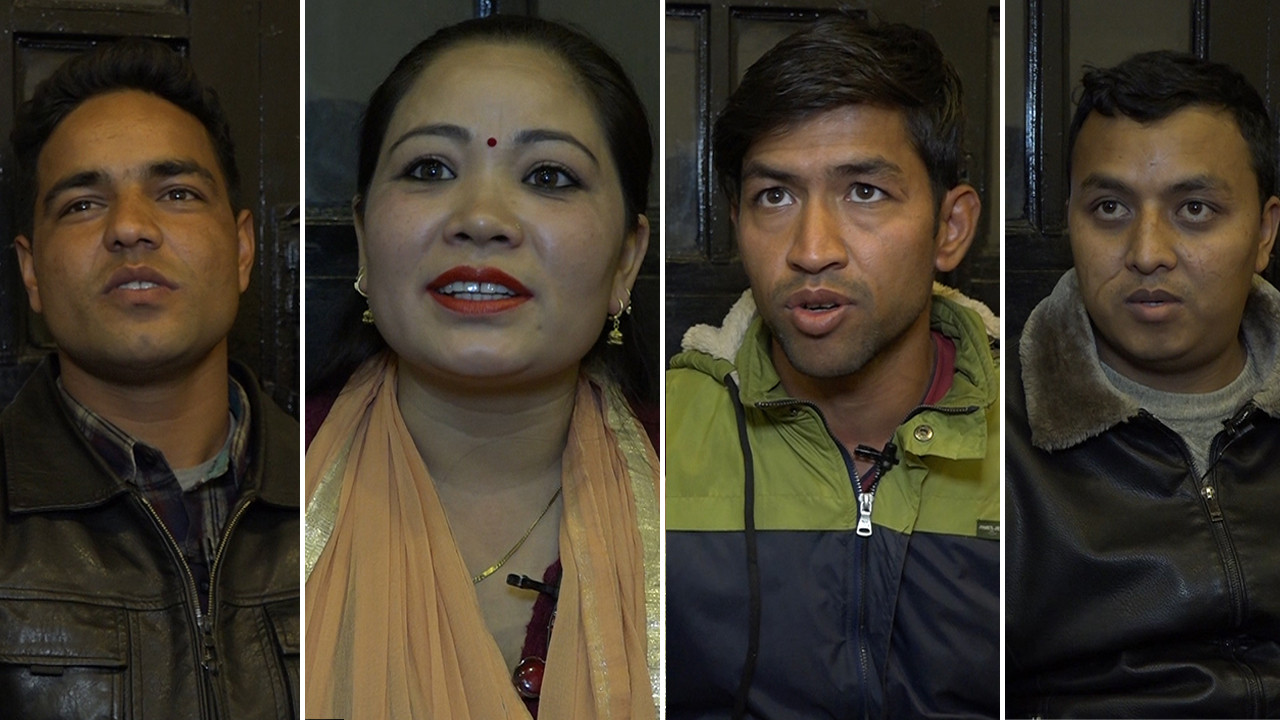 बायाँबाट क्रमश: सूर्य कुँवर, रजनी तिमिल्सिना,तेजिन्द्र केसी र संगम केसी।