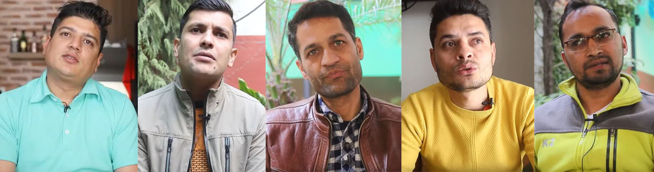 होटल व्यवसायीहरू बायाँबाट क्रमश:  राममणि रिजाल,दीपक सापकोटा,रामशरण उप्रेती,विनोद सापकोटा, दीपक पाण्डे