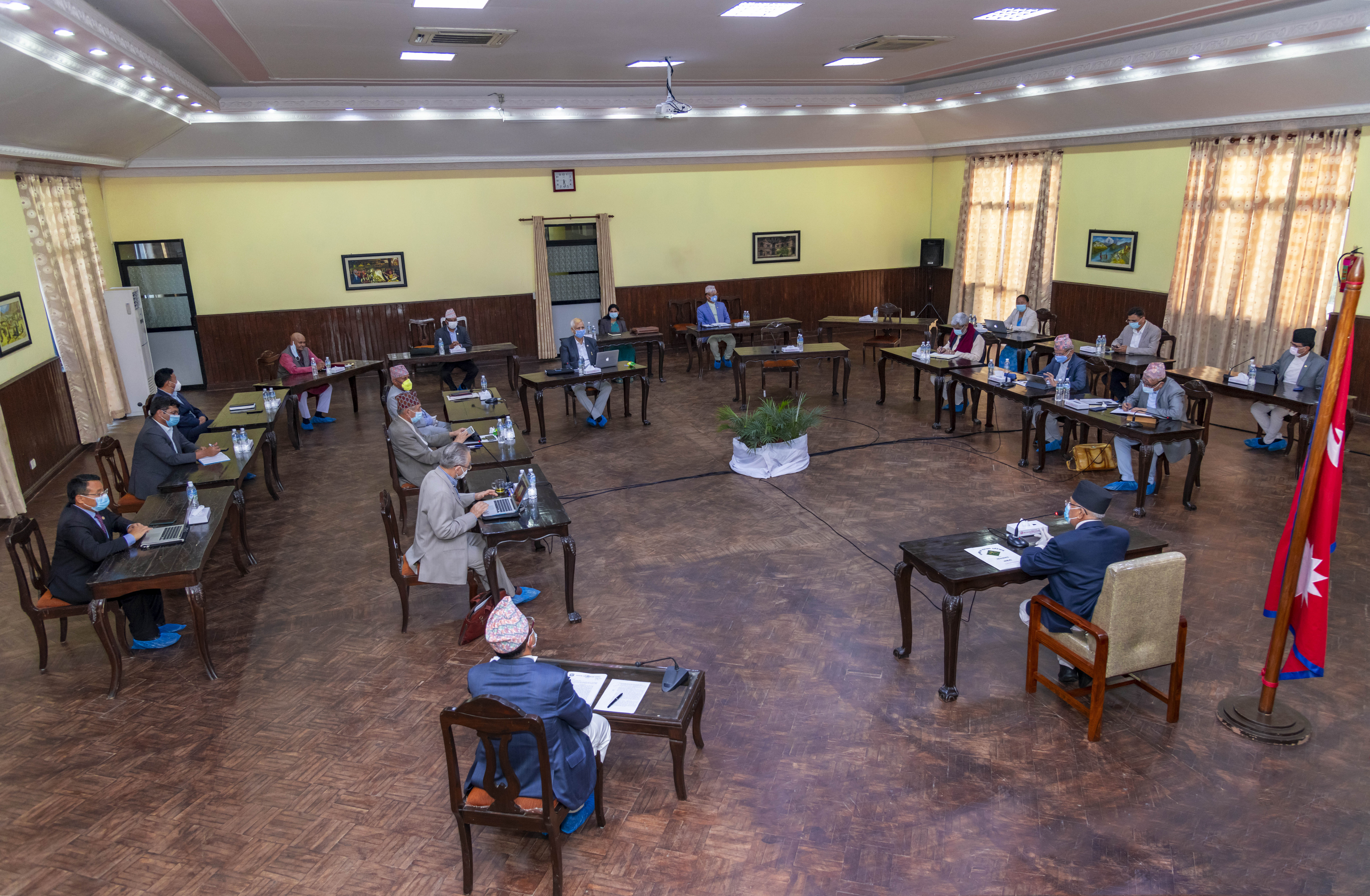 मन्त्रिपरिषदको शनिबार साँझ बसेको बैठक।