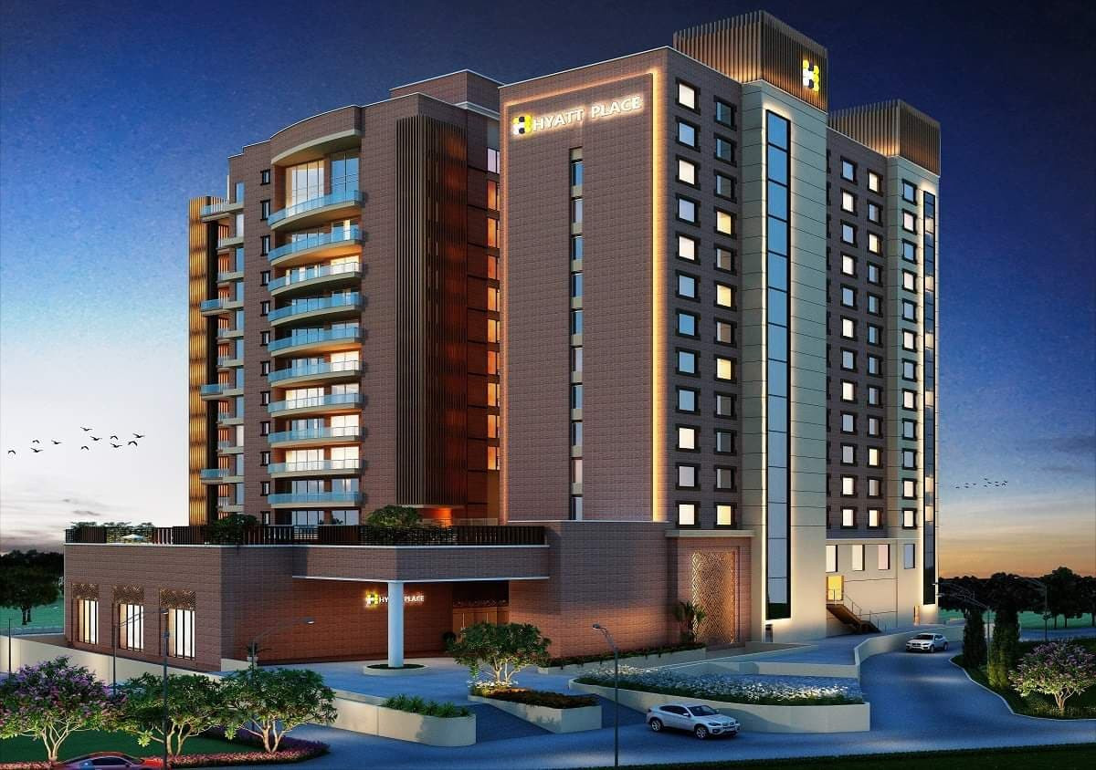 राजधानीमा निर्माणाधीन पाँचतारे होटल हायात प्लेसको स्केच।