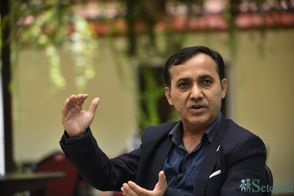 विश्वप्रकाश शर्मा। तस्बिर:  नारायण महर्जन/सेतोपाटी