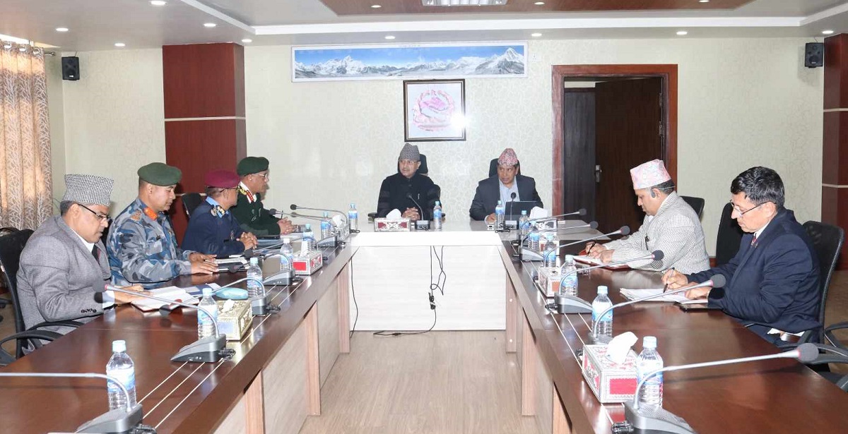 तस्बिर: कार्यवाहक प्रधानमन्त्री खड्काको सचिवालय।