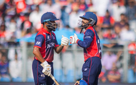 इटालीको स्पिनमा फस्दा नेपाल १२३ रनमै अलआउट