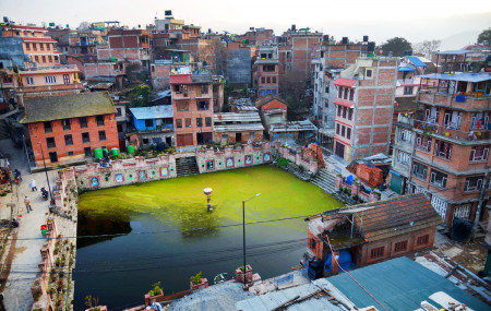 ललितपुरको बुङमतीमा देवताको नाममा बनाइएको ऐतिहासिक पुरातात्विक पोखरी ।