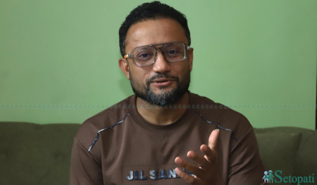 निर्देशक तथा निर्माता चन्द्र पन्त। तस्बिरः नवीनबाबु गुरूङ/सेतोपाटी