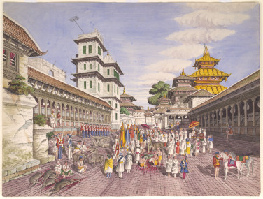 १७० वर्षअघि काठमाडौंको दसैं कस्तो थियो? ब्रिटिस लाइब्रेरीमा सुरक्षित चित्रले देखाउँछ एउटा झलक