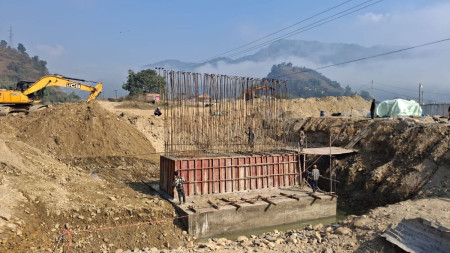 आँधीखोला करिडोरको अर्मादीखोलामा पक्की पुल निर्माण गरिँदै