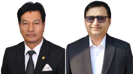 रमन श्रेष्ठ र यज्ञमणि न्यौपाने। फाइल तस्बिर।