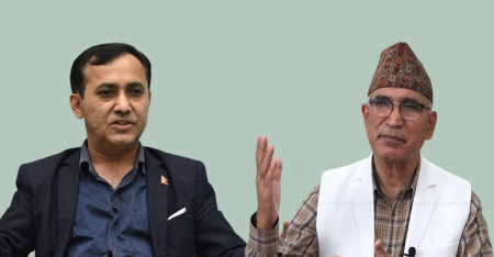 महामन्त्री शर्मा र उपाध्यक्ष पौडेल। फाइल तस्बिर।