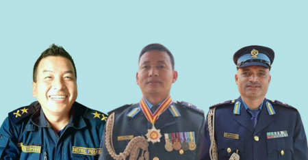 एसपी बढुवा सिफारिसमा परेका डिएसपीहरू सन्तोष, राजन र विनोद।