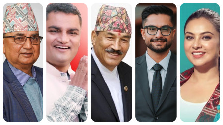 हेभीवेट नेताहरू भिडिरहेको काठमाडौं–५