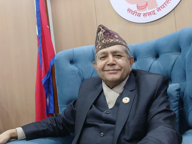 सभामुख देवराज घिमिरे। तस्बिर: मनोज सत्याल/सेतोपाटी।