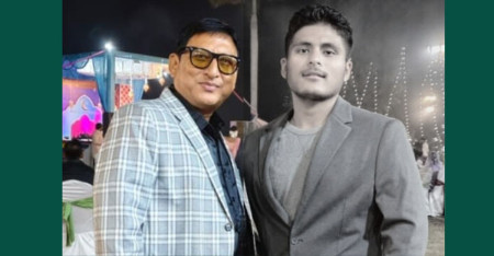 नरेन्द्र श्रेष्ठ र उनका छोरा सुलभराज श्रेष्ठ।