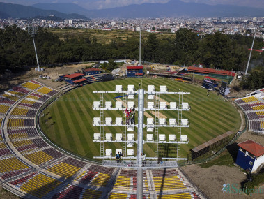 ‘ड्रोनभ्यू’मा हेर्नुस् २७ दिनमा एनपिएलका ३२ खेल हुने स्वरूप फेरिएको त्रिवि मैदान