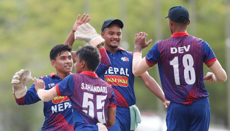 फाइल तस्बिर।  नेपाली यू-१९ क्रिकेट टिम।