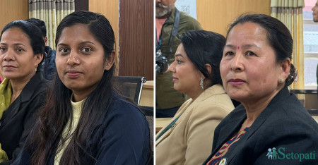 रूबीकुमारी र सरस्वती। तस्बिरः सेतोपाटी।