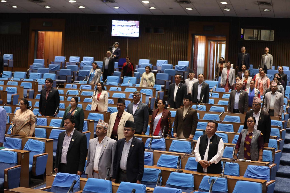 प्रतिनिधि सभा बैठकमा धारणा राख्दै सांसदहरू (लाइभ)