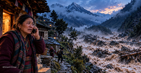 बाढीबाट ज्यान जोगाउन भाग्दै गर्दा निमालाई आयो छोराको सम्झना, तर मोबाइलमा थिएन ब्यालेन्स