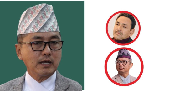 अध्यक्ष लिङ्देन, उपाध्यक्ष गिरी र प्रवक्ता लावती। फाइल तस्बिर।