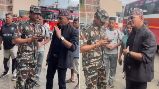 सांसद राजुनाथ पाण्डेले ड्युटीमा रहेका सेनाका क्याप्टेनलाई गरे हप्कीदप्की, भिडिओ भाइरल