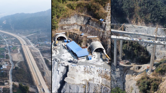 भिडिओमा हेर्नुहोस् आधा सकिएको काठमाडौं–तराई फास्ट ट्र्याकको काम