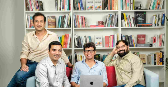 बायाँबाट क्रमशः हर्ष जैन, नीरज सिंह, ललित केशरे र इशान वंशल। तस्बिर स्रोत- ग्रो वेबसाइट