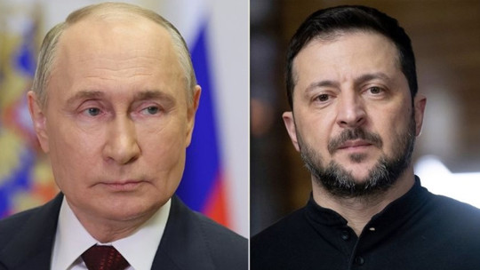 पुटिन र जेलेन्स्की।