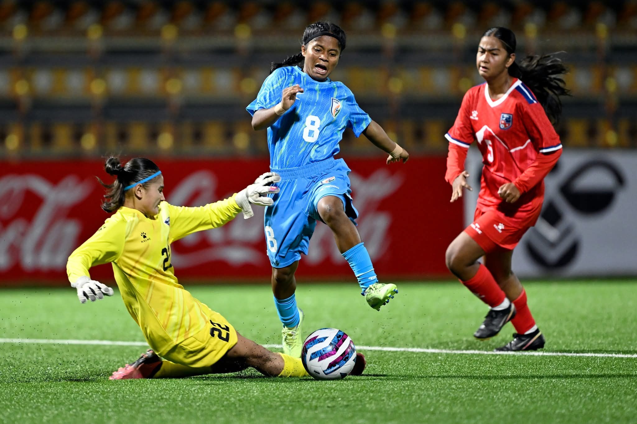 नेपाललाई ५-० गोलले हराउँदै भारतले जित्यो साफ यू-१७ महिला च्याम्पियनसिप