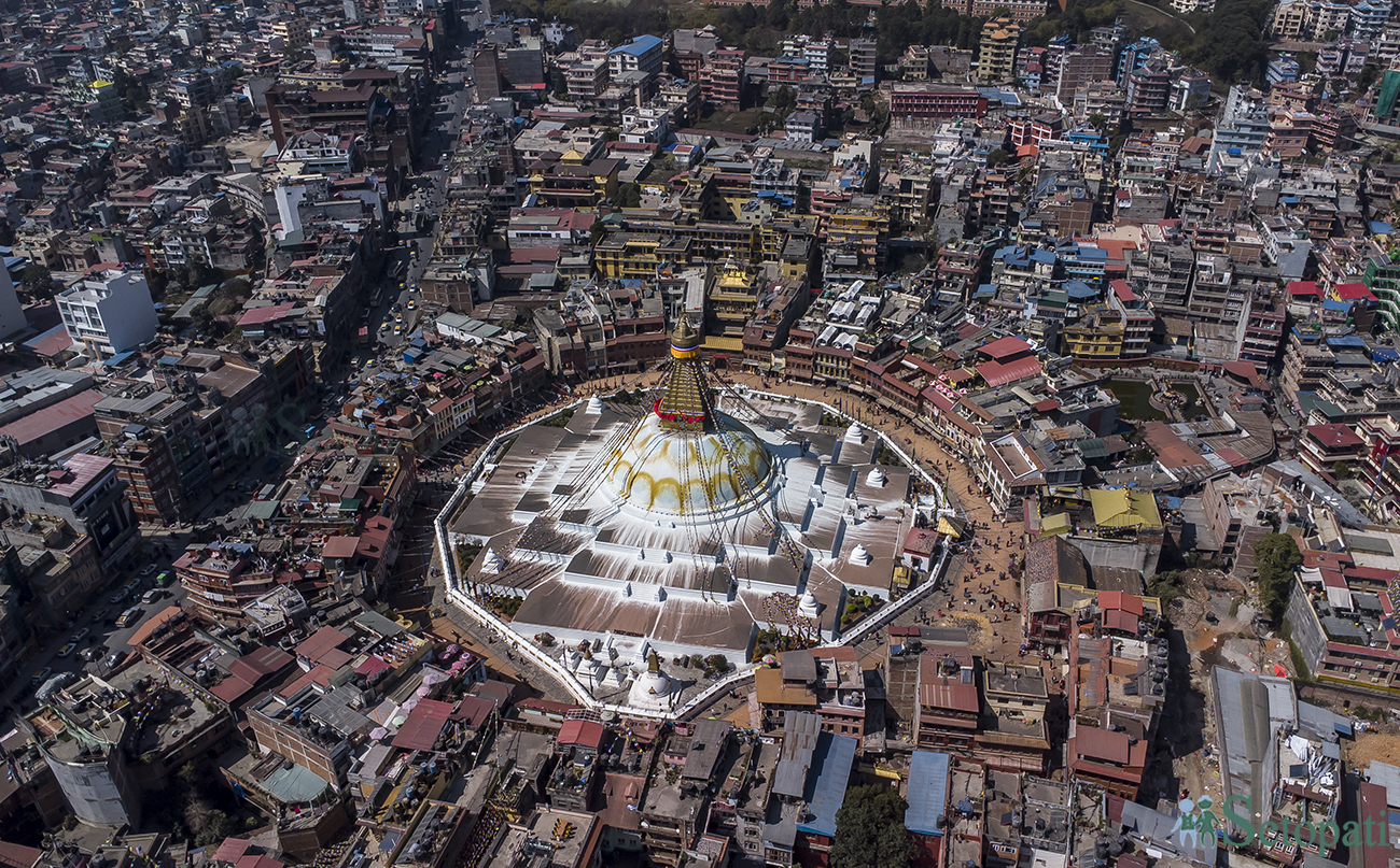 बौद्धनाथ परिसर। तस्बिरः नवीनबाबु गुरूङ/सेतोपाटी