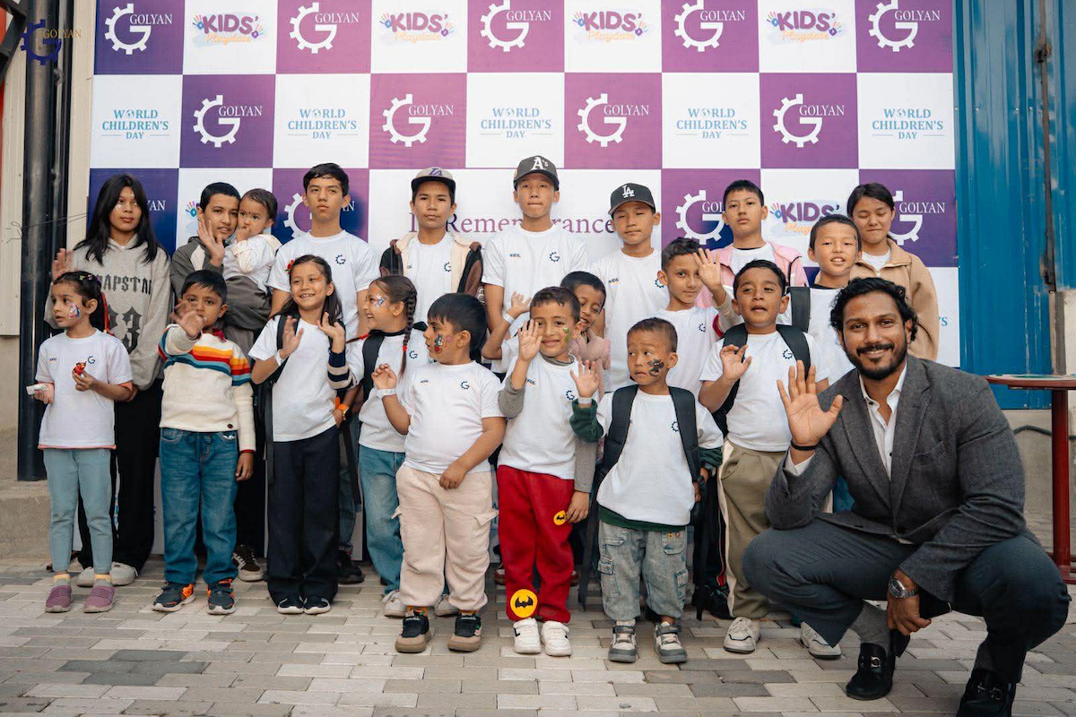 गोल्यान ग्रुपद्वारा आयोजित 'किड्स प्ले–डेट' मा सहभागी बालबालिका।