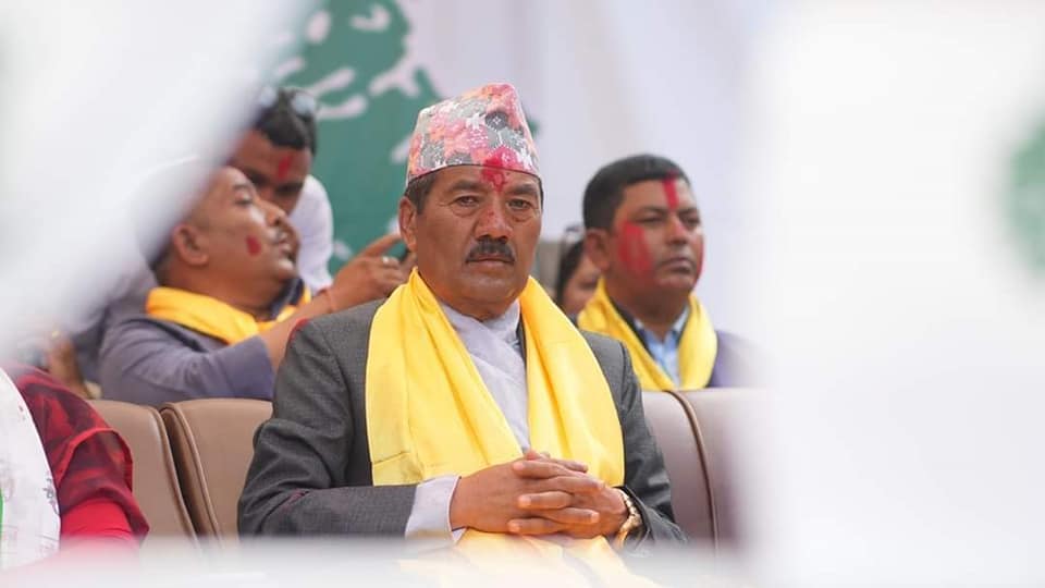 दक्षिणकाली नगरपालिकाका नवनिर्वाचित मेयर मोहन बस्नेत। तस्बिर: पवन श्रेष्ठको फेसबुकबाट