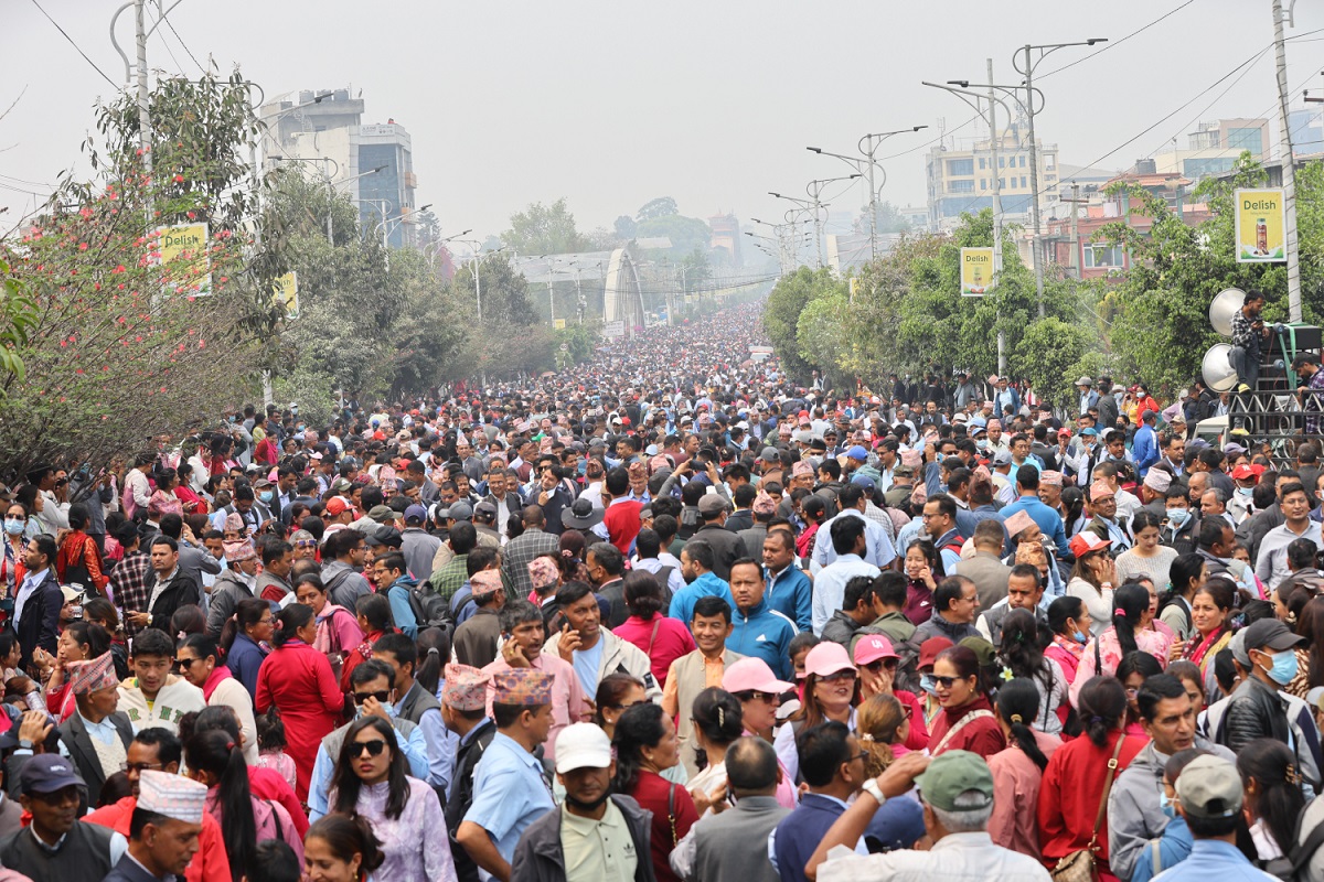 आन्दोलनरत शिक्षकहरू। तस्बिर: नेपाल फोटो लाइब्रेरी।