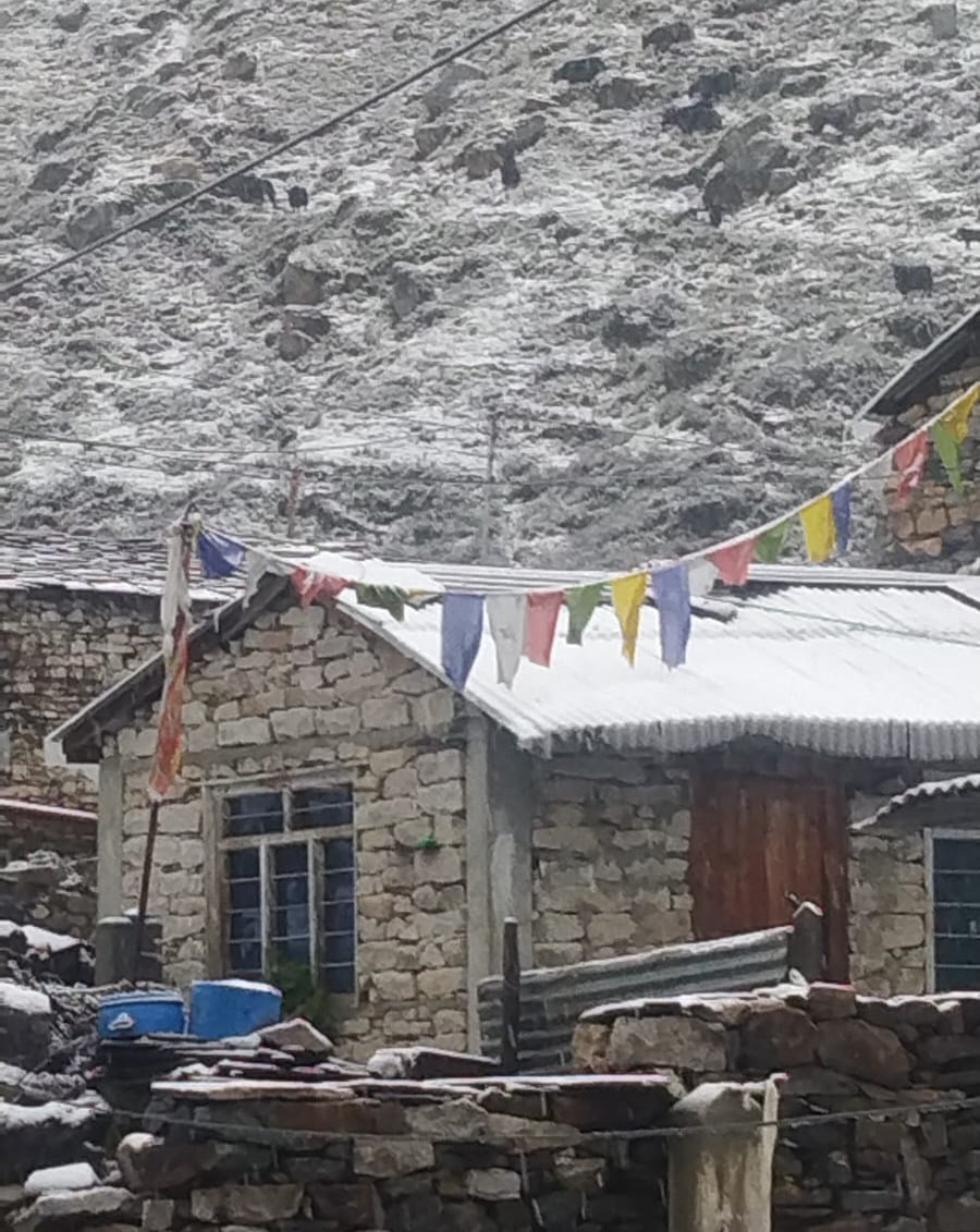 उत्तरी गोरखामा असोजमै हिमपात