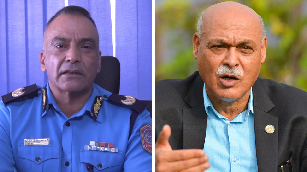 प्रहरी प्रवक्ता डिआइजी दिनेश आचार्य(बायाँ) /  वरिष्ठ अधिवक्ता एवं पूर्वमहान्यायाधिवक्ता सुशील पन्त (दायाँ)