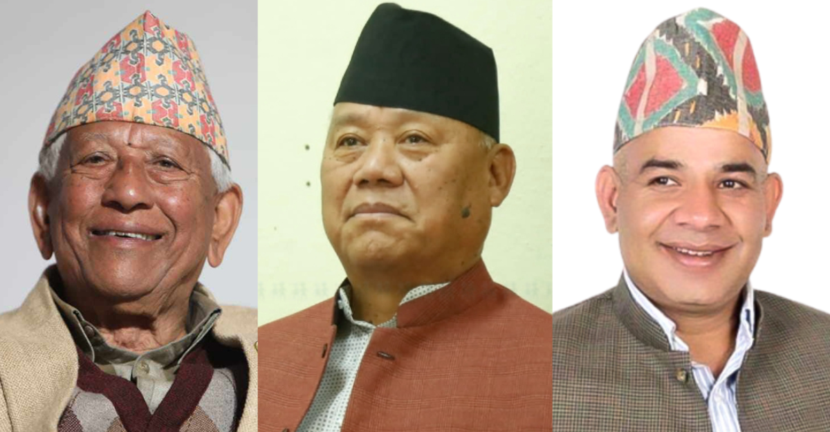 अर्जुननरसिंह केसी, भीष्मराज आङ्देम्बे र मोहन आचार्य।