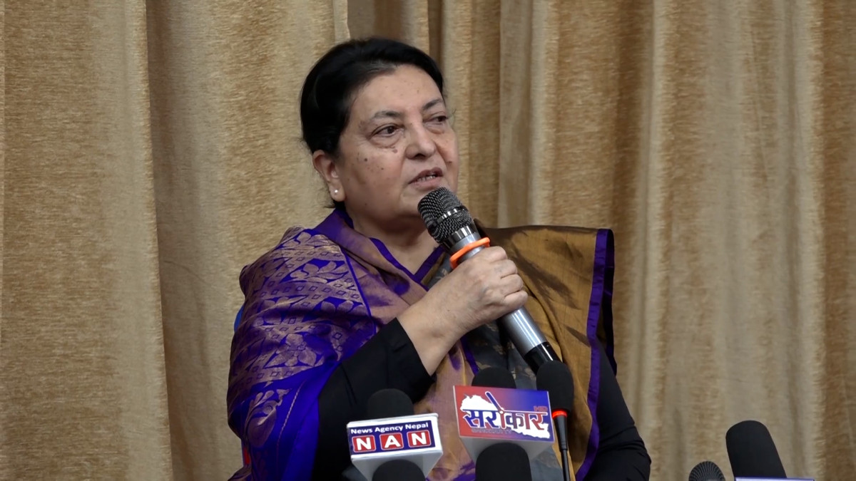मुलुकलाई निकास दिन दलहरूले बढी भूमिका निर्वाह गर्नुपर्छः पूर्वराष्ट्रपति भण्डारी