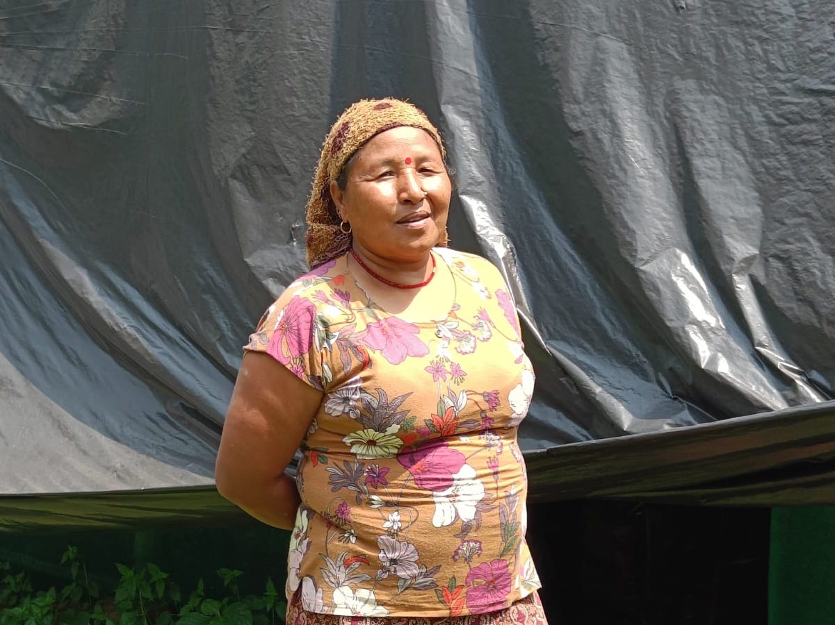 तिलोत्तमा नगरपालिका भरि उत्कृष्ट उद्यमी छानिएकी विनाकुमारी। तस्बिर : भगवती