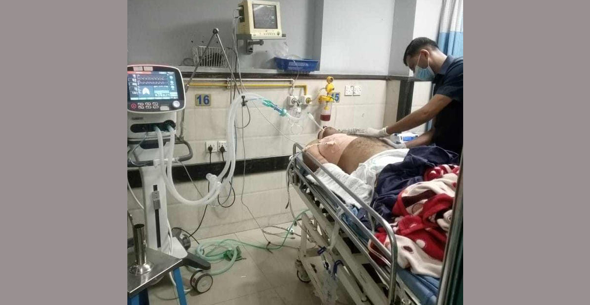 बिएण्डसीमा उपचाररत गोपाल रिजाल।