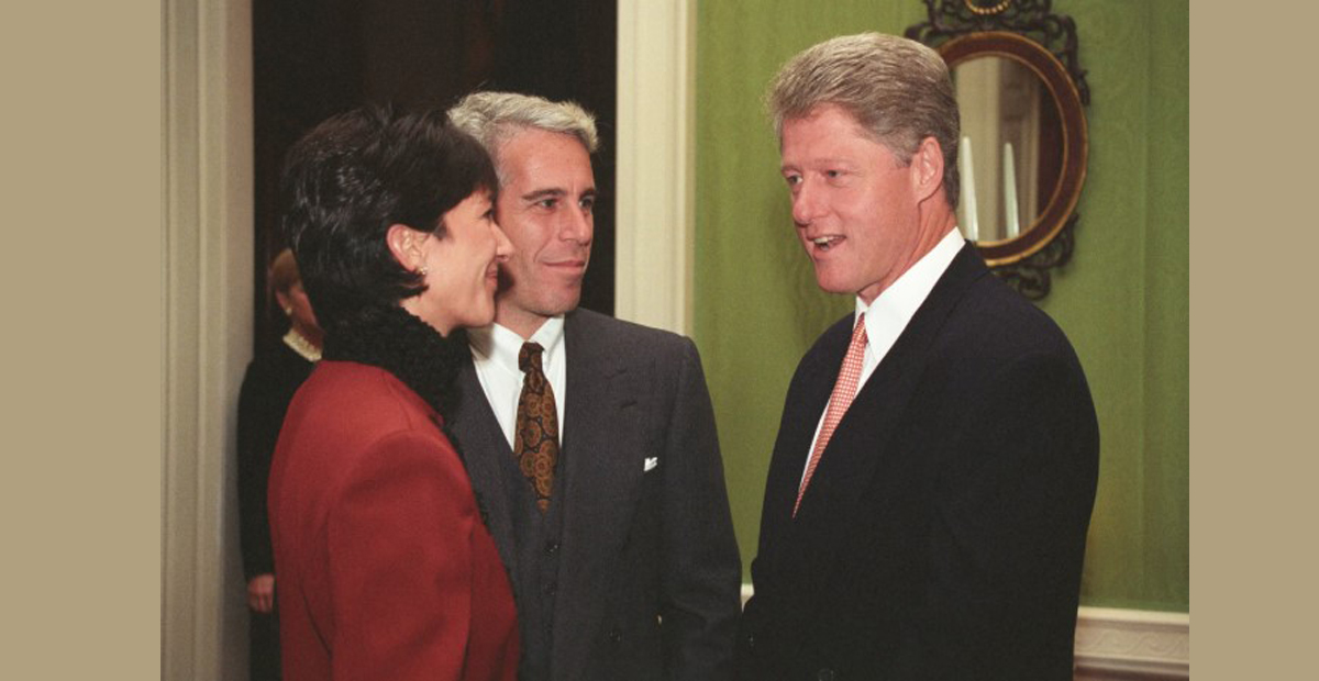 सन् १९९३ मा राष्ट्रपति बिल क्लिन्टनसँग एपस्टिन र उनकी बेलायती प्रेमिका गलिन म्याक्सवेल।