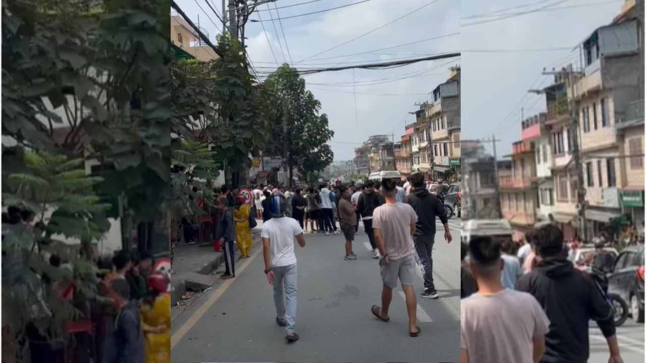 देउवा चोकमा भेला भए प्रदर्शनकारी