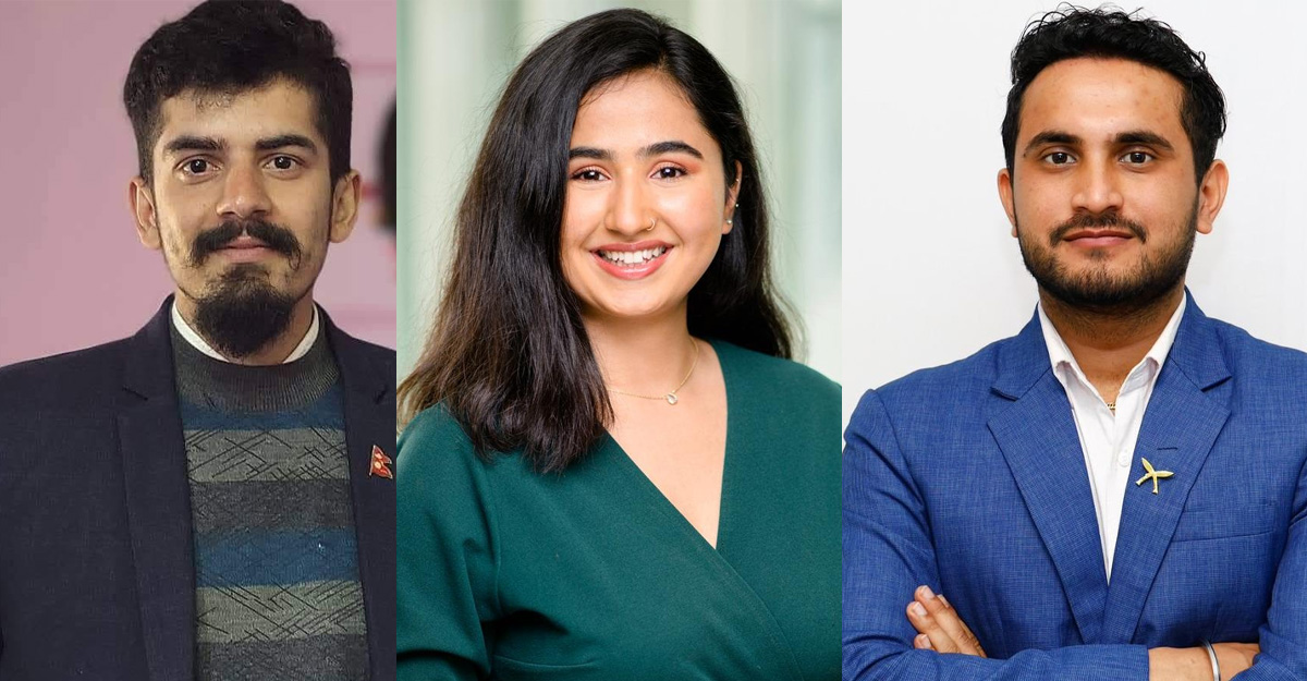 प्रदीप ज्ञवाली, आकृति घिमिरे र अरूण कटुवाल। (बायाँबाट क्रमश:)। फाइल