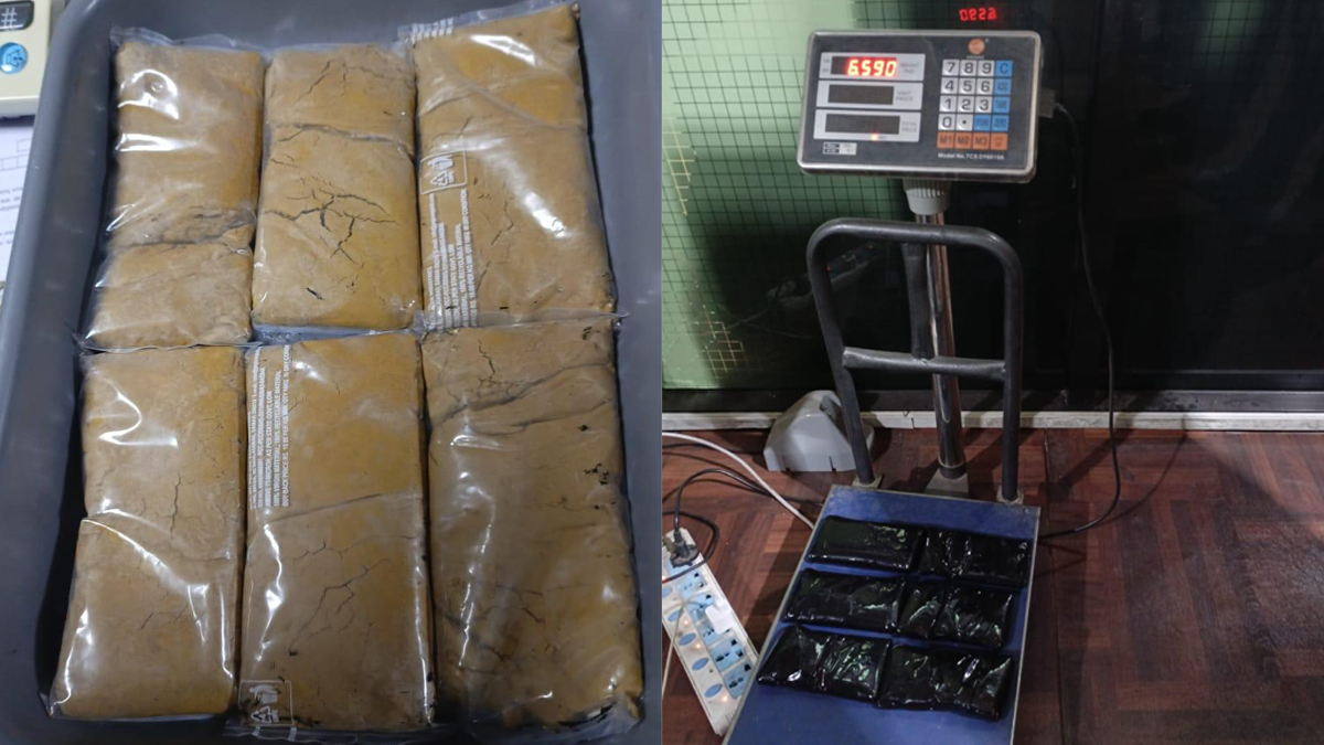 बरामद भएको सुन।